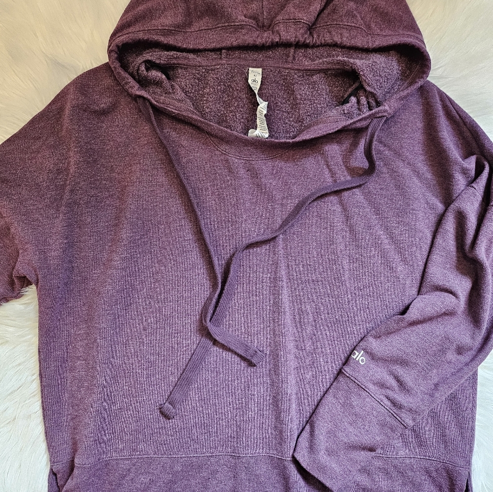 Women's ALO hoodie dusty red/purple size M